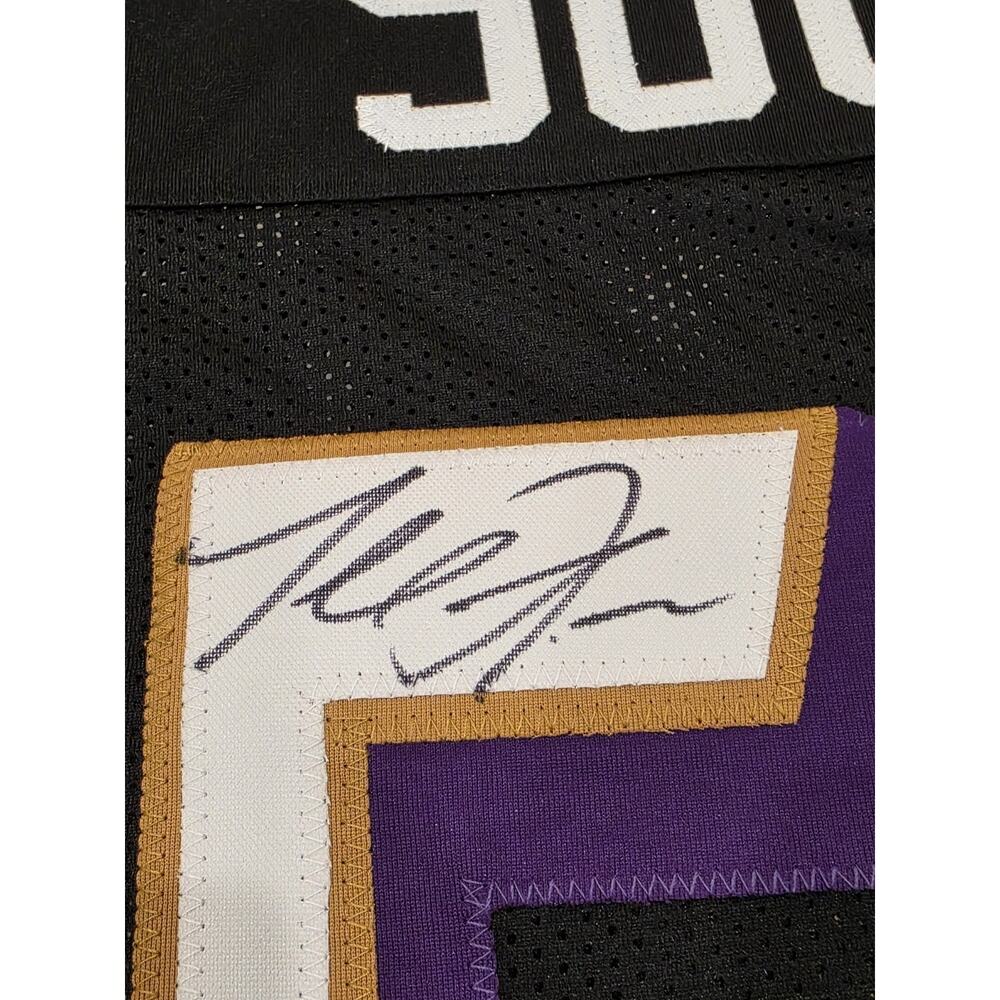 Terrell Suggs Autographed/Signed Jersey JSA Black Custom Jersey - Picture 2 of 7